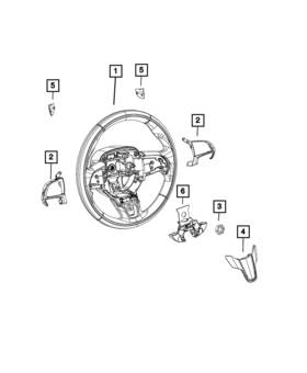 5vf04nz7aa Mopar Genuine Steering Wheel Bezel