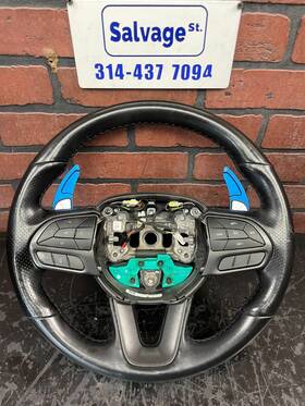 5vg201xcae Mopar 2015-23 Dodge Charger R/t 392 Scat Pack Driver Steering Wheel Leather Black Oem