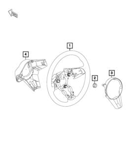 68313214aa Mopar Genuine Steering Wheel Bezel