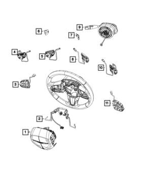 68436025aa Mopar Genuine Steering Wheel Wiring