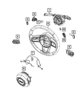 68531086aa Mopar Genuine Steering Wheel Wiring