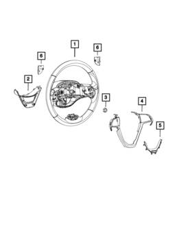 6ep49dx8ad Mopar Genuine Steering Wheel Bezel