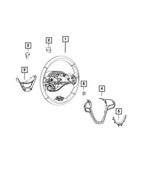 6ep49xsaad Mopar Genuine Steering Wheel Bezel