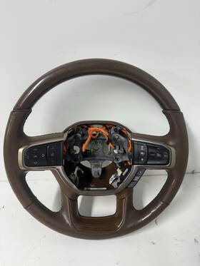 6ge082n8af Mopar 2019-2024 Ram 1500 Longhorn Heated Steering Wheel Bison Brown Leather Wood