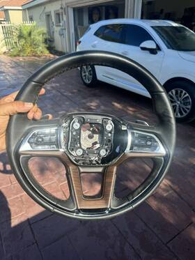 6pk643x7ae Mopar 2021-2023 Jeep Grand Cherokee Driver Steering Wheel Black Leather