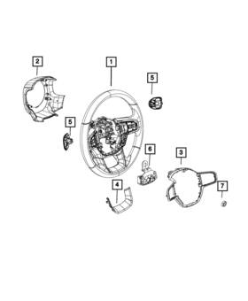 6sa15tu8aa Mopar Genuine Steering Wheel Back Cover