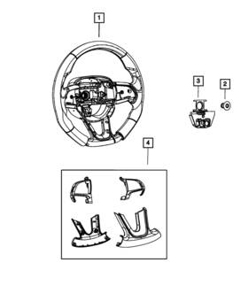 6vc76wa9aa Mopar Genuine Steering Wheel Bezel Kit