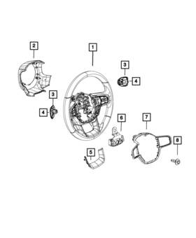 6wr74tx7aa Mopar Genuine Steering Wheel