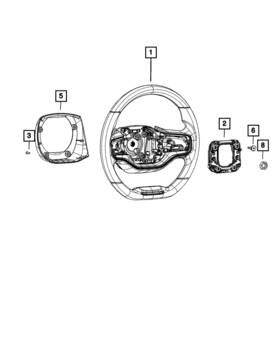7hu84va6aa Mopar Genuine Steering Wheel