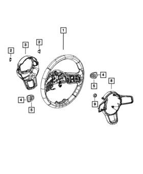 7sg452r3aa Mopar Genuine Steering Wheel