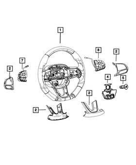 7zf51lv5aa Mopar 2025 Dodge Durango Steering Wheel Factory New Oem Genuine