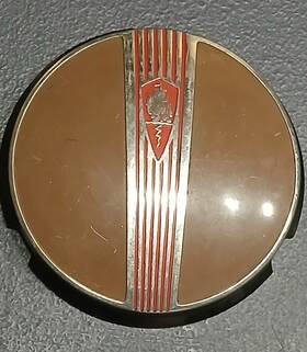 854913 Mopar 1940 Plymouth Steering Wheel Horn Ring Button Ornament Emblem Nos
