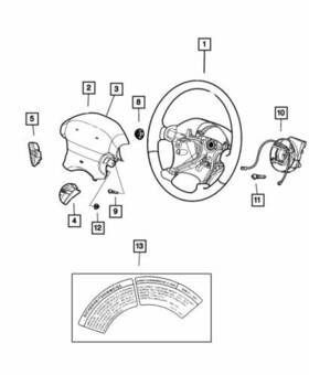 Lj721x8 Mopar Genuine 1998-2004 Dodge Intrepid Steering Wheel