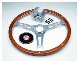 291-101m Moto-lita 65-66 Shelby - 15 Inch Mahogany Steering Wheel Kit With Hub Screws And Cap