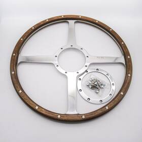 S137-s169 Moto-lita New 16 Inch Wood Steering Wheel And Adaptor For Mg Td Tf 4 Spoke