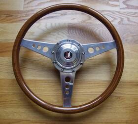853-786 Moto-lita Wheel New 14 Inch Wood Steering And Hub Triumph Tr4 Tr6