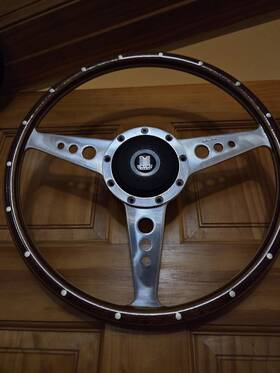 Mota-lita15 Moto-lita Wheel New 15 Inch Wood Steering And Hub Triumph Tr4 Tr6