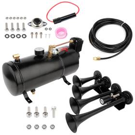 Mo108106t01 Motomasterspro 150psi For Truck Pickup Train Air Horn Kit Full Systems 4 Trumpet 1g Tank