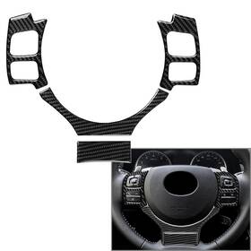 300h Motorshop168 550753617531 4 Pcs Carbon Fiber Steering Wheel Cover Trim For Lexus Is250 Nx200 200t