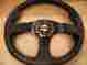 Mp043 Unbranded Leather Steering Wheel 12 1 2 Black Real 6 Bolt Momo Style Pattern