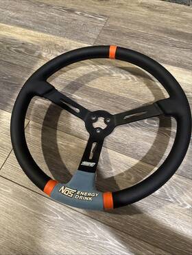 Mp-lm-15-nos Mpi Custom Nos Energy 3-hole Steering Wheel 15 Inch