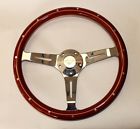 Mqp2002x Fs 1970 1977 Mustang Steering Wheel 15 Wood With Running Pony Center Cap