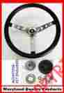 Mqp968x Grant 1970-1978 Mustang Black Steering Wheel 15 Round Holes Cap