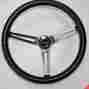 Mqp969x Grant 70s Fury Scamp Duster Cuda Gtx Rr Black Steering Wheel Stainless Spokes 15
