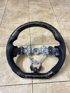 Su1.fcb.ar.n Msp 15-21 Forged Carbon Alcantara Suede Red Stitch Steering Wheel For Subaru Wrx Sti