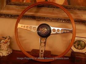 Jag-146-3-30-24 Nardi Jaguar Wood-steering-wheels.com #-jag-146-3-30-24 E-type Xke Serie 1 Wheel 16 Inch Orig. Horn Button Unused Nos