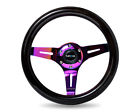 St-310bk-mc Neo Wheel 310mm 3 Wood Black Spoke Steering Nrg Grain Racing