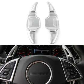Newyoutube 310002738260 Silver Steering Wheel Shift Paddle Shifter Extender For Chevrolet Camaro 2012-15