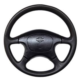 48430-83p00 Nissan 94-95 Pickup D21 Pathfinder Steering Wheel Grey 4-spoke Vinyl