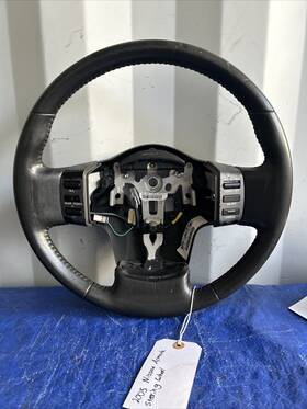 48430-8s701 Nissan 2004-2012 Titan Armada Steel Gray Leather Steering Wheel Cruise Hand Free