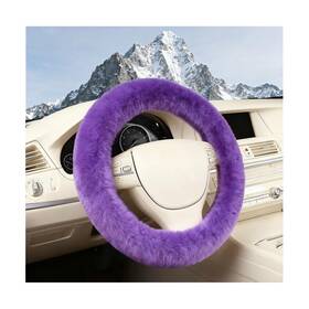 Chenfyu-accessories4 Norkmdi Fuzzy Car Steering Wheel Cover Soft Fluffy Elastic Stretch Violet