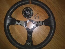 3-sw-nrg-rst-036mb-s-kmr Nrg Innovations Rst-036mb-s-kmr 350mm Black Suede Kyle Mohan Edition 14-inch Steering Wheel