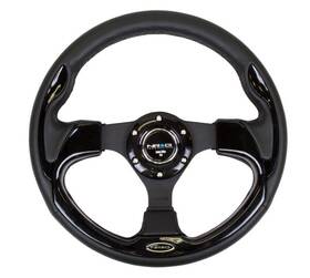 Rst-001bk Nrg Innovations For Reinforced Steering Wheel 320mm Blk With Gloss Black Trim