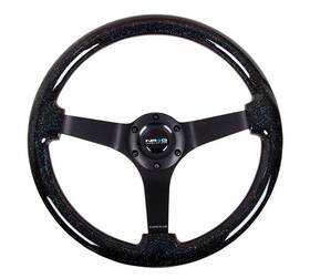 Rst-036bsb-bk Nrg Innovations For Reinforced Steering Wheel 350mm / 3in Deep Classic Blk Sparkle Wood