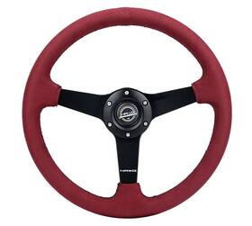 Rst-037mb-bua Nrg Innovations 350mm Flat Steering Wheel Burgandy Alcantara