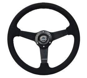Rst-037mb-sa Nrg Innovations Rst 037mb Sa Steering Wheel 350mm 1 5 In Dish Black