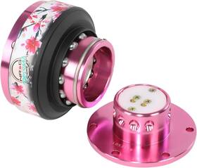 Srk-200pk-sakura Nrg Innovations 2.0 Steering Wheel Quick Release 6 Bolt - Pink / Sakura Ring