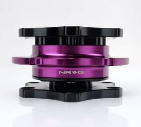 Srk-r200bk-pp Nrg Innovations For Quick Release Sfi Spec 42.1 - Shiny Black Body / Purple Ring
