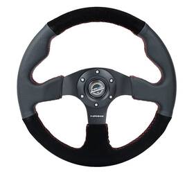 Rst-012r Nrg Rst-012r/s-rs New Leather And Suede Steering Wheel With Red Stitch 320mm