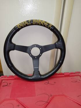 Rst-037mb-pr-gd Nrg Goal Digger Steering Wheel 1 Inch Deep Perforated Leather
