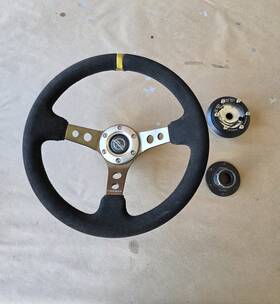 Rsy-006s-y Nrg Short Hub Quick Release Steering Wheel Honda 96-00 Civic Ek Crv Black Seude