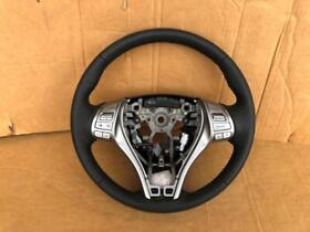 48430-9hm1a Oem 2015-2016 Nissan Altima Black Leather Steering Wheel Assembly