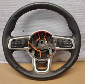 6mm141v5aa Oem 6kc531r3ad Orangestitch Leather Steering Wheel 2020-25 Jeep Gladiator Mohave