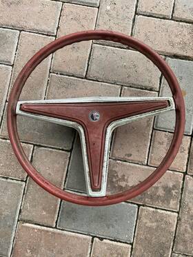 9753916 Oem Pontiac Steering Wheel Horn Button Maroon 1970s 1980s 3 Spoke