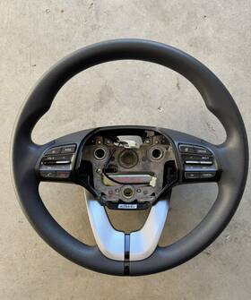 56100-g3280-ptw Oem Factory Hyundai Part Steering Wheel Assembly With Buttons Black For 2018-2023 Elantra Gt