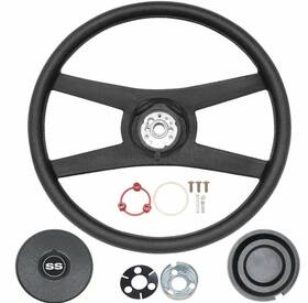881346-352886 Oer 14 Inch 4 Spoke Sport Steering Wheel Kit 1971-81 Camaro Nova Chevelle Ss Emblem
